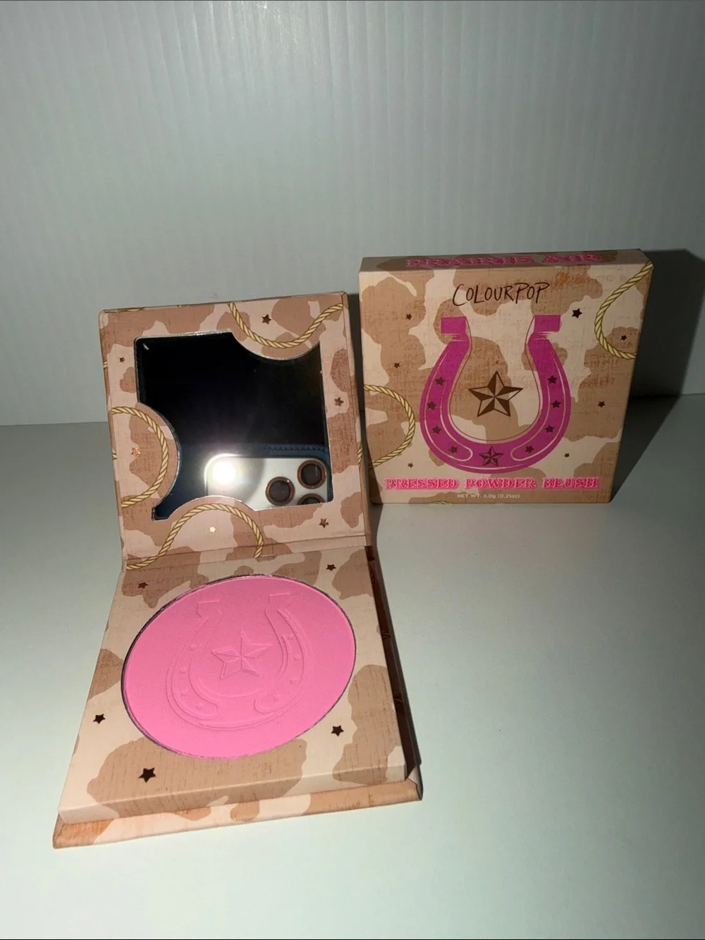 Colourpop prairie air baby pink pressed powder blush NEW